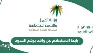 رابط الاستعلام عن موظف وافد برقم الحدود www.mol.gov.sa