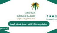 استعلام عن نطاق الكفيل عن طريق رقم الهوية