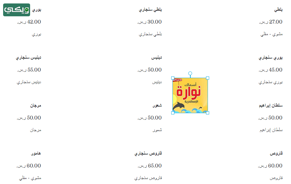 أسماك نوارة الإسكندرية