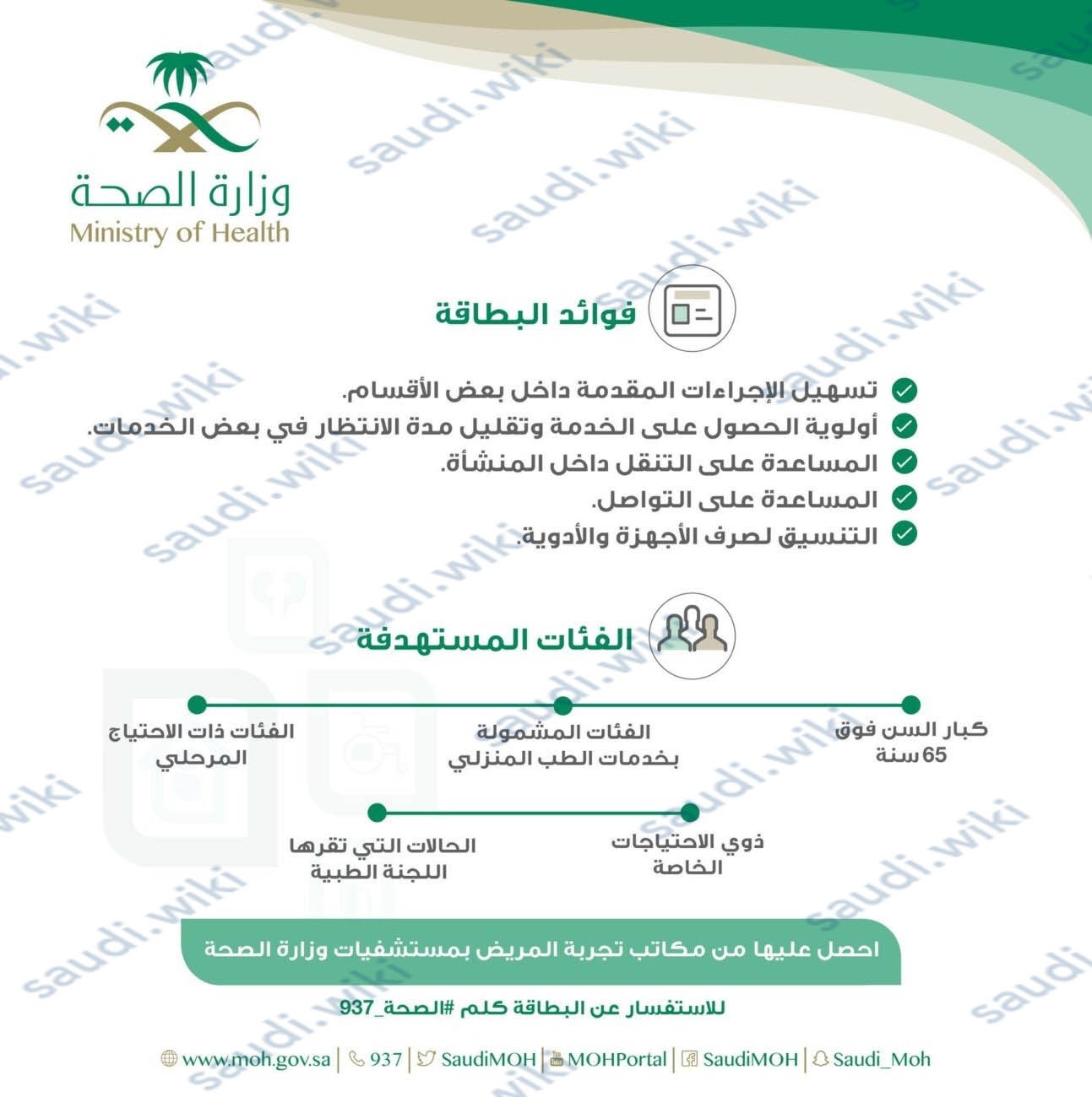 الفئات المستفيدة من بطاقة الأولوية