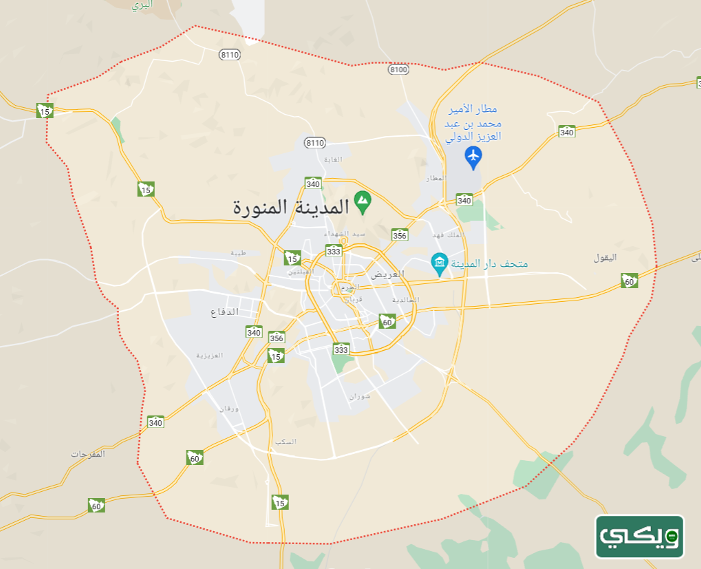 خريطة المدينة المنورة
