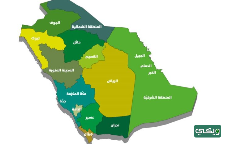 خريطة المملكة العربية السعودية للاطفال