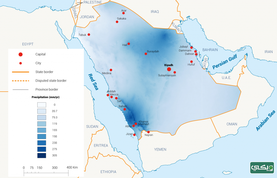 خريطة المياه الجوفية في السعودية