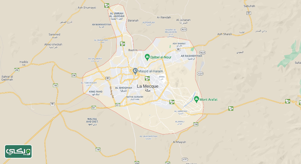 خريطة مكة المكرمة
