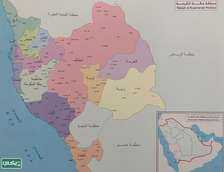 خريطة مكة المكرمة