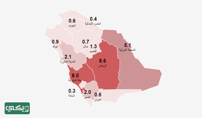 كم عدد سكان الرياض 2023