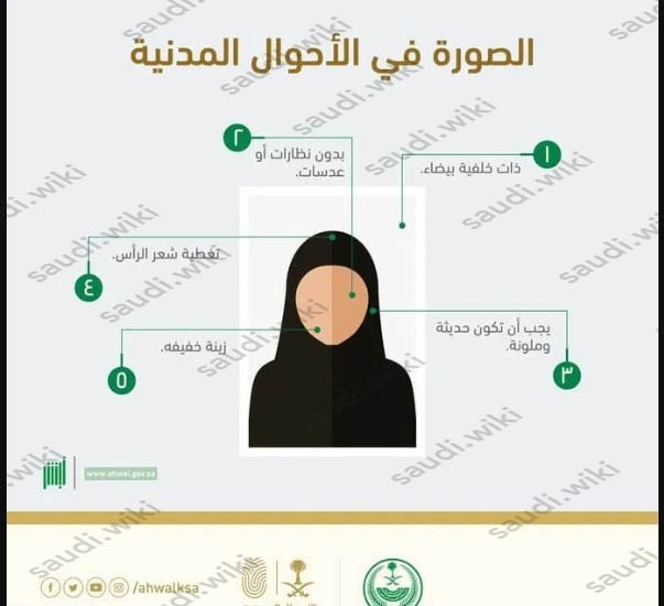 شروط الصورة في بطاقة الأحوال للنساء 1445