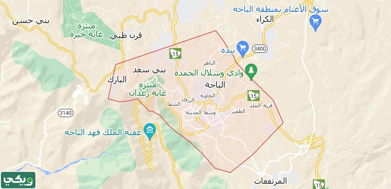 خريطة الباحة