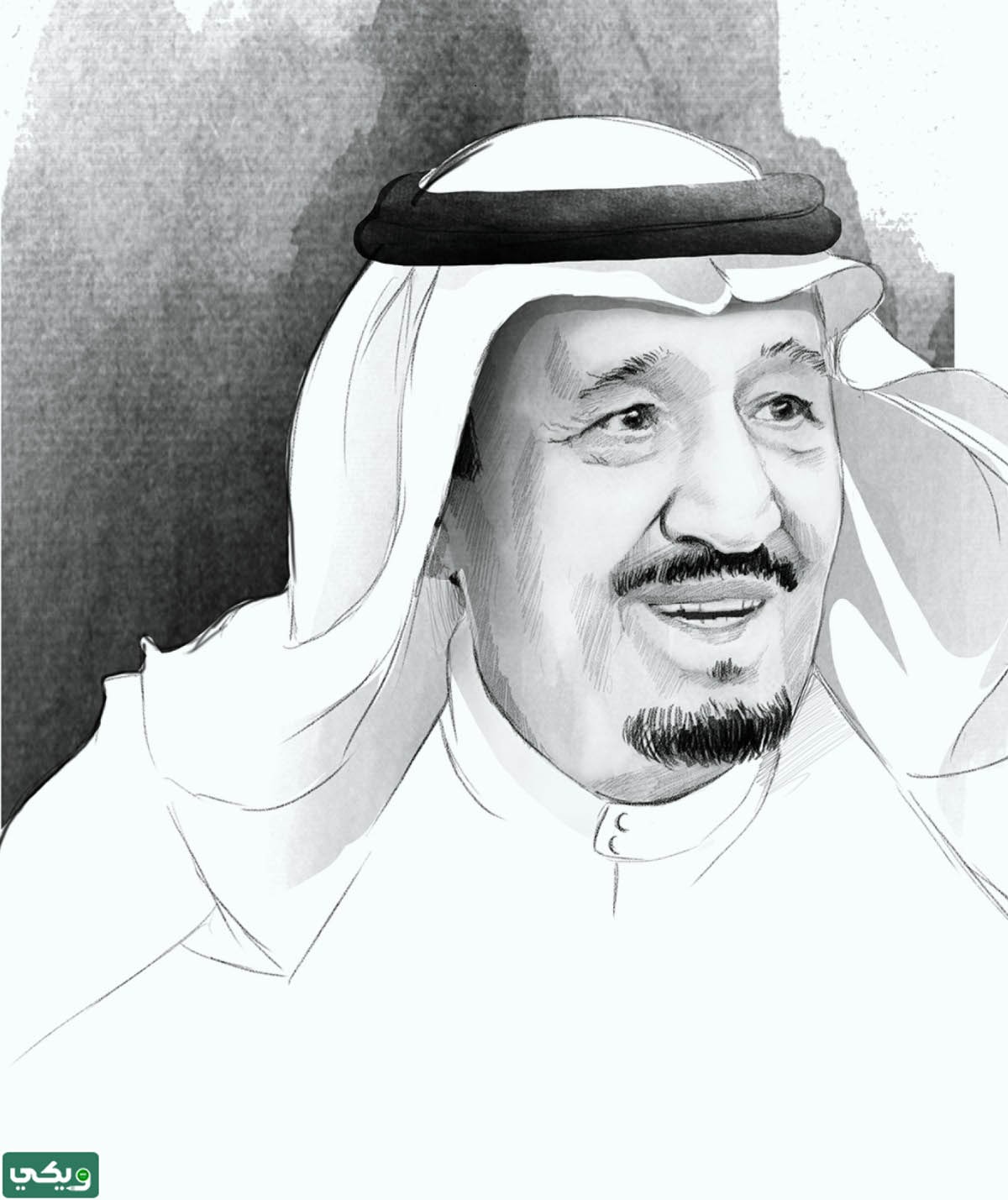 صور الملك سلمان ابيض واسود