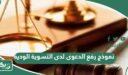 نموذج رفع الدعوى لدى التسوية الودية جاهز 2026