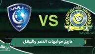ما تاريخ مواجهات النصر والهلال في جميع البطولات؟