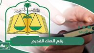 رقم الصك القديم اين اجده في الورقة وما طريقة كتابته؟ ومن كم رقم يتكون؟