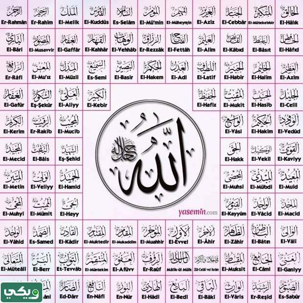 بالصور اسماء الله الحسنى