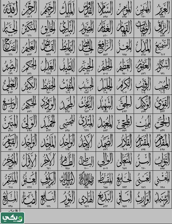 بالصور اسماء الله الحسنى