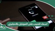 اسماء للحبيب على الموبايل بالانجليزي ومعانيها بالعربية 2026 أسماء حب للحبيب إنجليزية