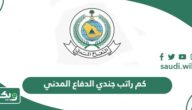 كم راتب جندي الدفاع المدني مع البدلات 1447
