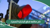 كم مخالفة قطع الإشارة الصفراء في السعودية 2026