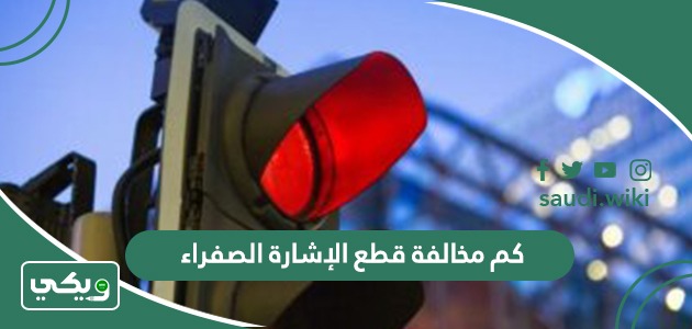 كم مخالفة قطع الإشارة الصفراء في السعودية 2026