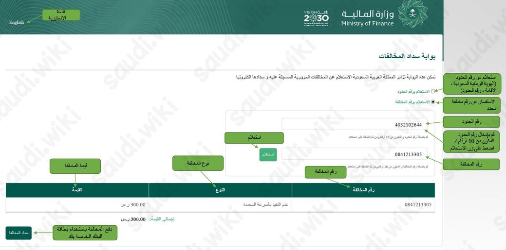 بوابة سداد المخالفات