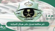 كم مخالفة تعديل على هيكل المركبة 2026