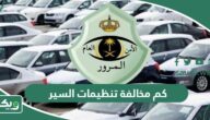 كم مخالفة تنظيمات السير على الطرق في السعودية 2026