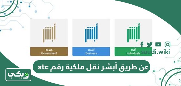 نقل ملكية رقم stc عن طريق أبشر 1447