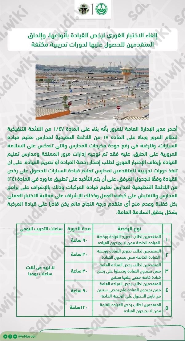 مدة استخراج رخصة قيادة في السعودية