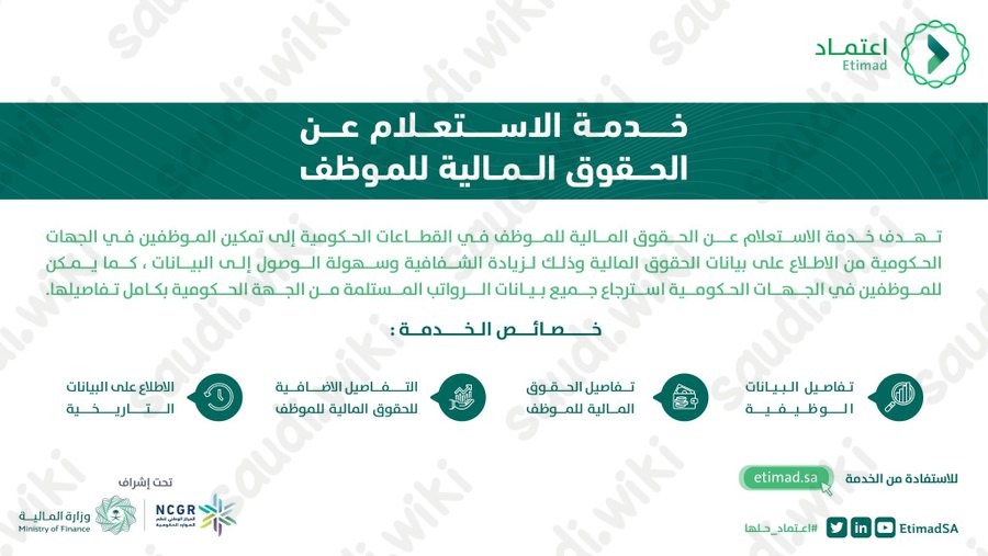 منصة اعتماد الاستعلام عن الراتب والمستحقات 1445