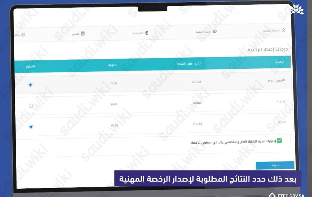 اصدار الرخصة المهنية للمعلمين والمعلمات