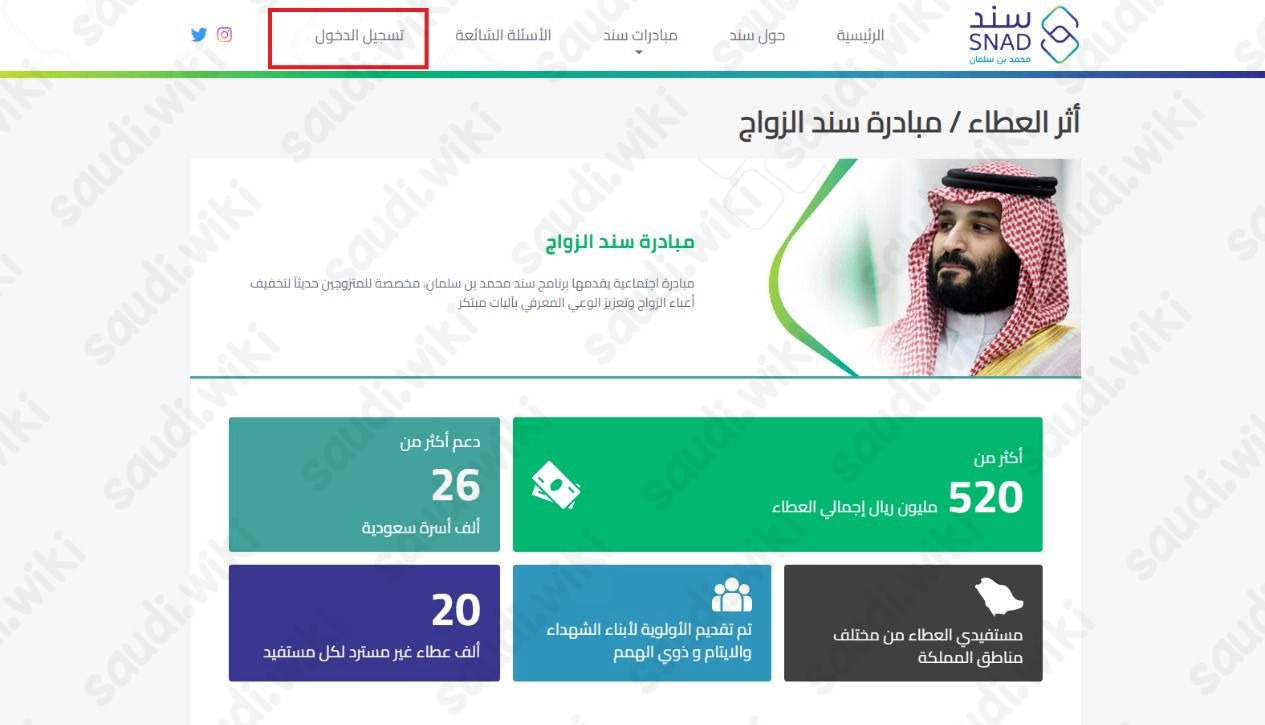 الاستعلام عن طلبات مبادرة سند محمد بن سلمان