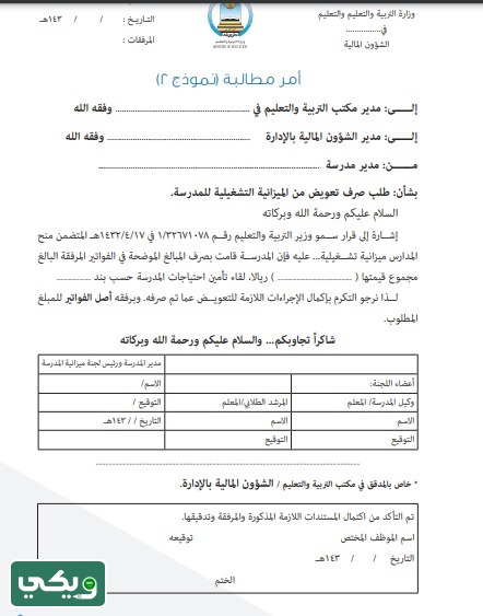 سجل الميزانية التشغيلية حسب الدليل الاجرائي