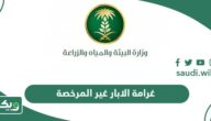 ما هي غرامة الابار غير المرخصة في السعودية