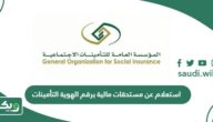 استعلام عن مستحقات مالية برقم الهوية التأمينات 1447