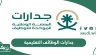 جدارات الوظائف التعليمية 1447 في المدارس السعودية