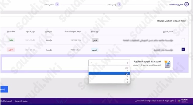 وزارة التجارة تجديد السجل التجاري
