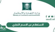 كيفية الاستعلام عن الاسم التجاري أون لاين 2026