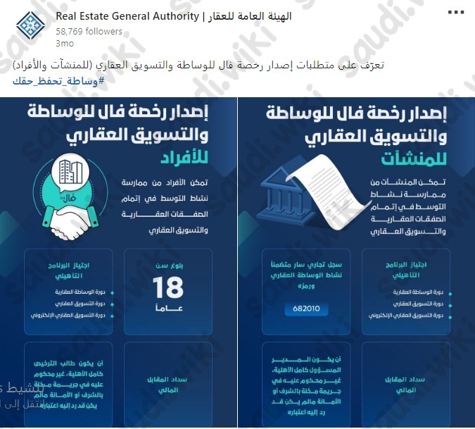 شروط الحصول على رخصة فال للوساطة العقارية