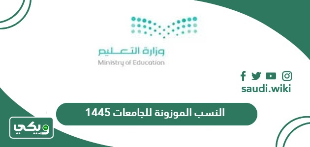 النسب الموزونة للجامعات 1447 السعودية